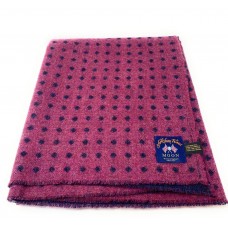 Pure Wool Tweed Throw Pink & Purple Reversible Spot 1814/3